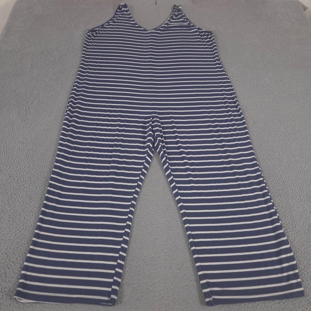 Old Navy Jumpsuit Women XXL Multi Sunday Sleep Striped Wide-Leg Jersey Knit Soft